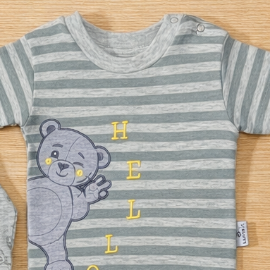 طقم 3 قطع قطن لحديث الولادة