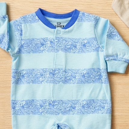 طقم 2 سالوبيت قطن لحديث الولادة