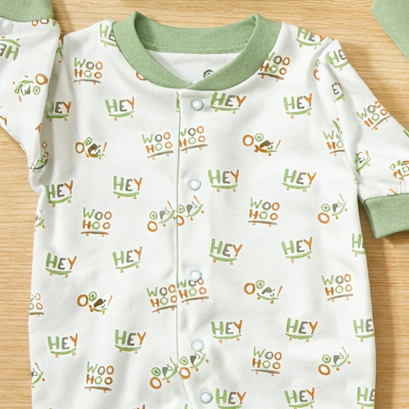 طقم 2 سالوبيت قطن لحديث الولادة