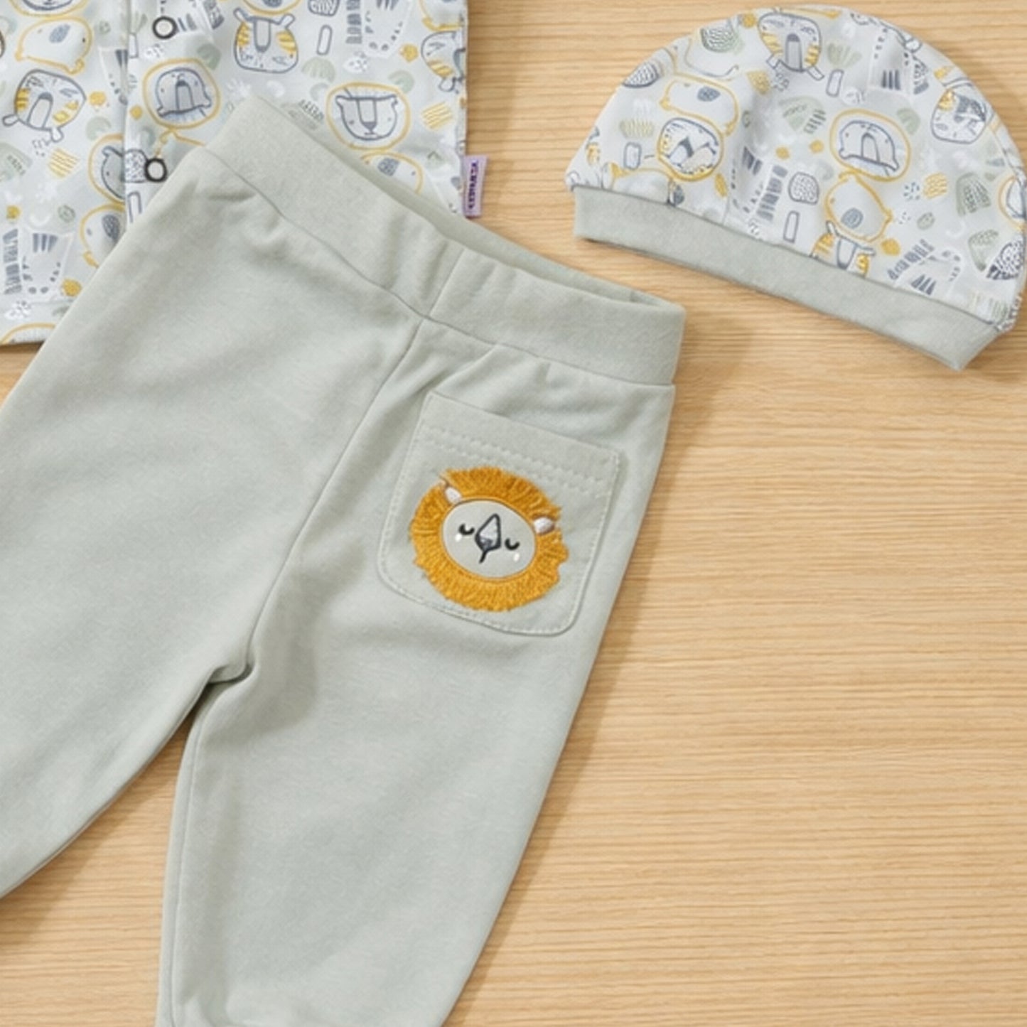 بجامة قطن 5 قطع لحديث الولادة