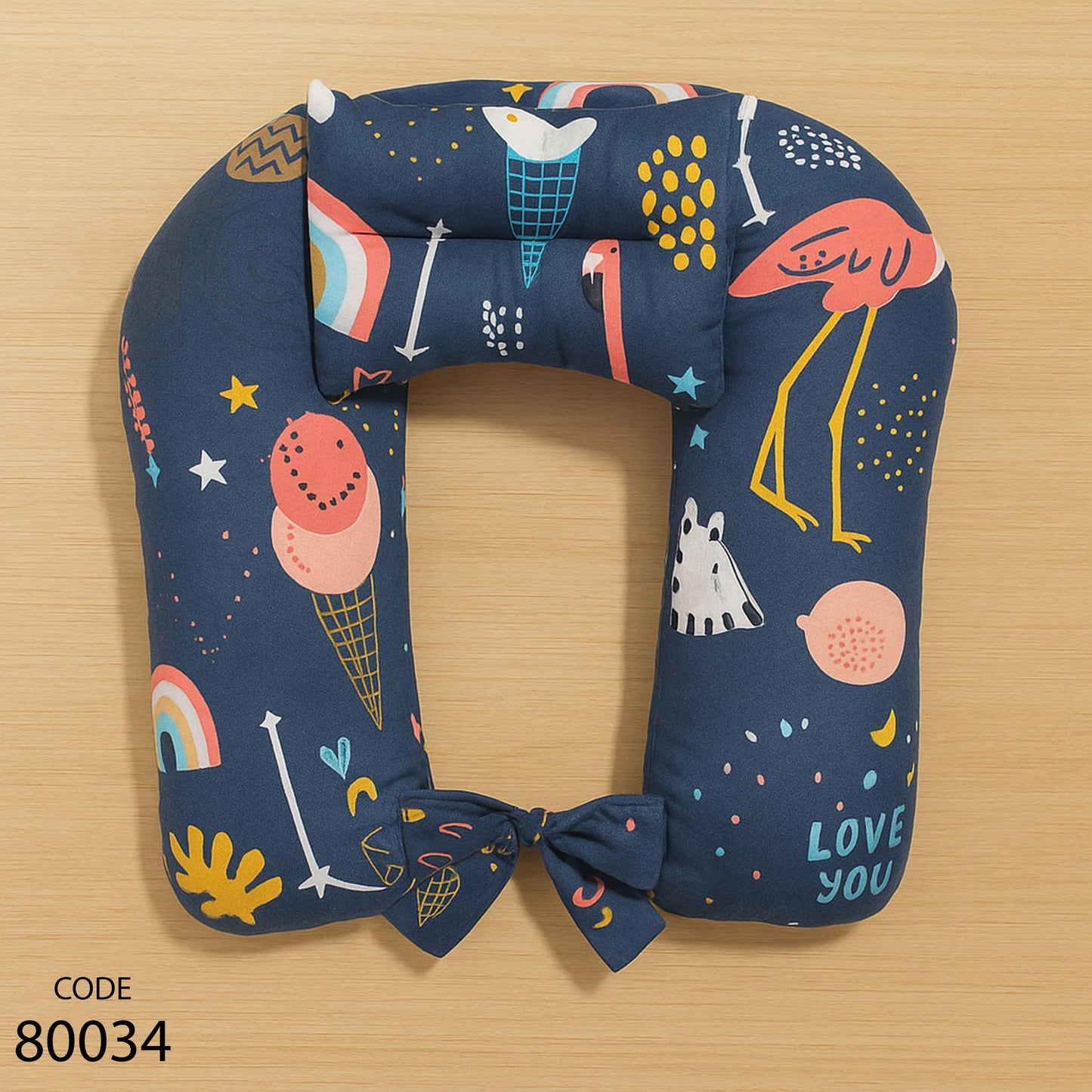 مخدة رضاعة كسوة خارجية بسوستة مع مخدة رأس ورباط