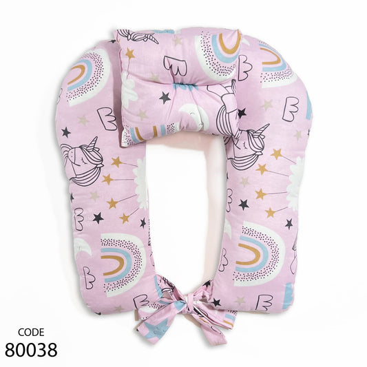 مخدة رضاعة كسوة خارجية بسوستة مع مخدة رأس ورباط