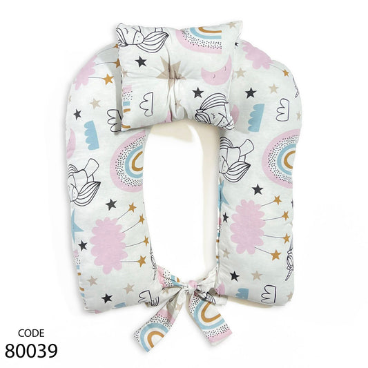 مخدة رضاعة كسوة خارجية بسوستة مع مخدة رأس ورباط