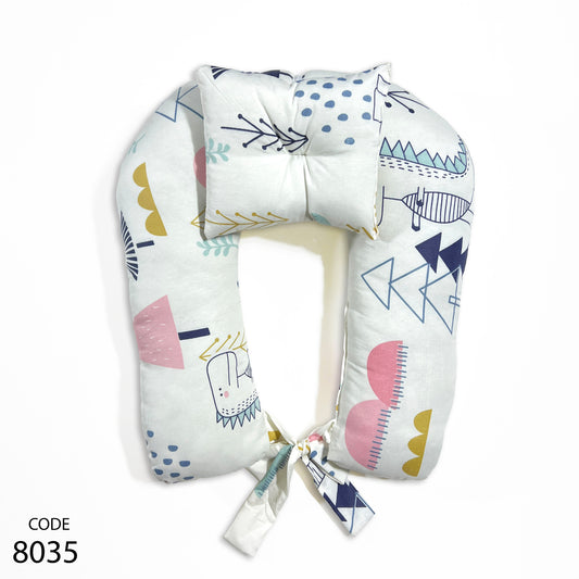 مخدة رضاعة مع مخدة رأس ورباط -  عرض 45 سم والطول 55 سم