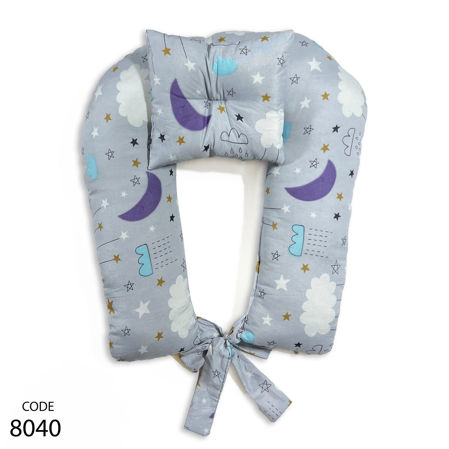 مخدة رضاعة مع مخدة رأس ورباط -  عرض 45 سم والطول 55 سم