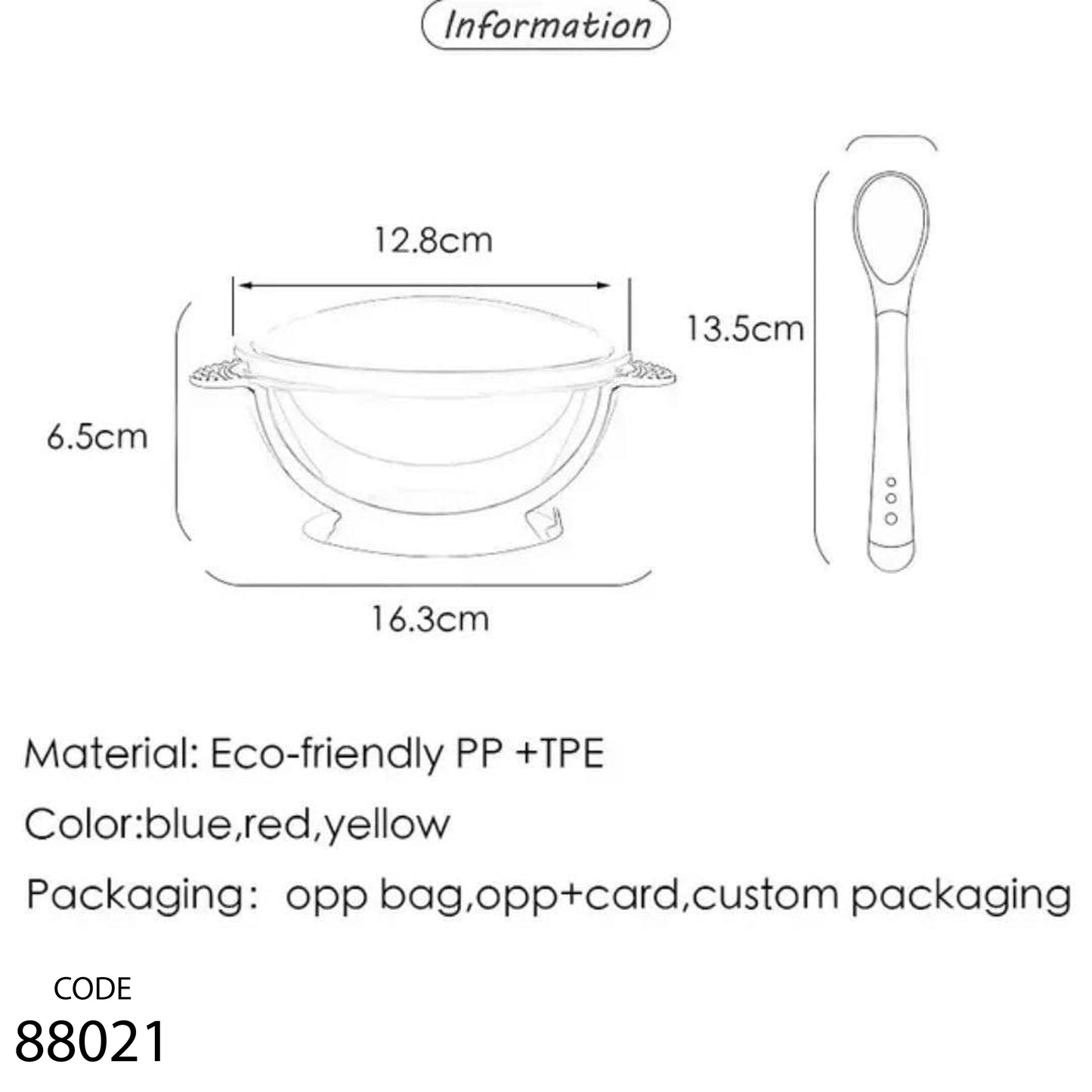 طبق للأطفال مع ملعقة وغطاء - شيكو