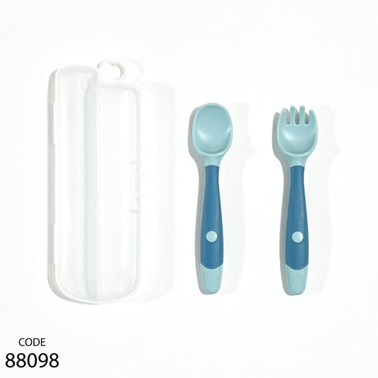 طقم معلقة و شوكة ماركة شيكو - للاطفال