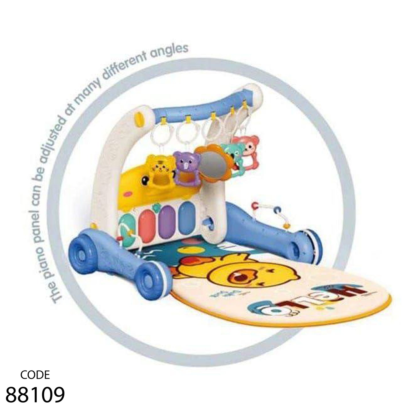 مشاية تعلم المشي مع سجادة اللون الأزرق - استلام فرع فقط