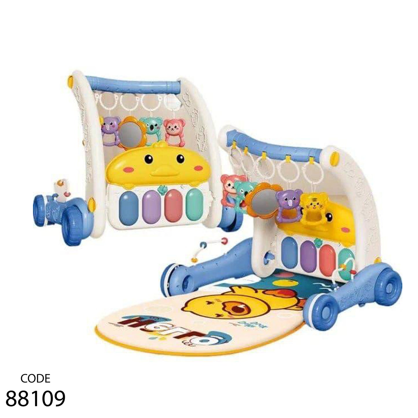 مشاية تعلم المشي مع سجادة اللون الرمادي - استلام فرع فقط