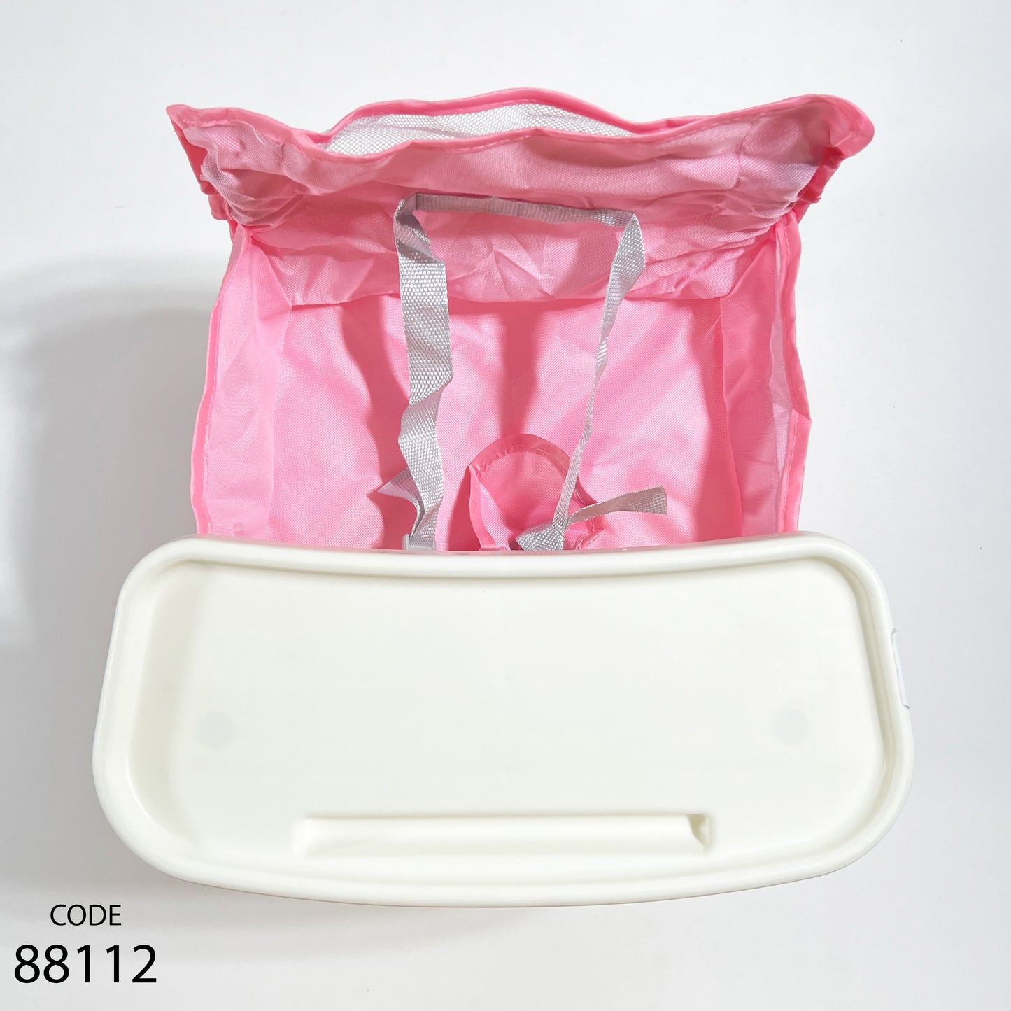 كرسي طعام ميني مع شنطة للأطفال - اللون البينك