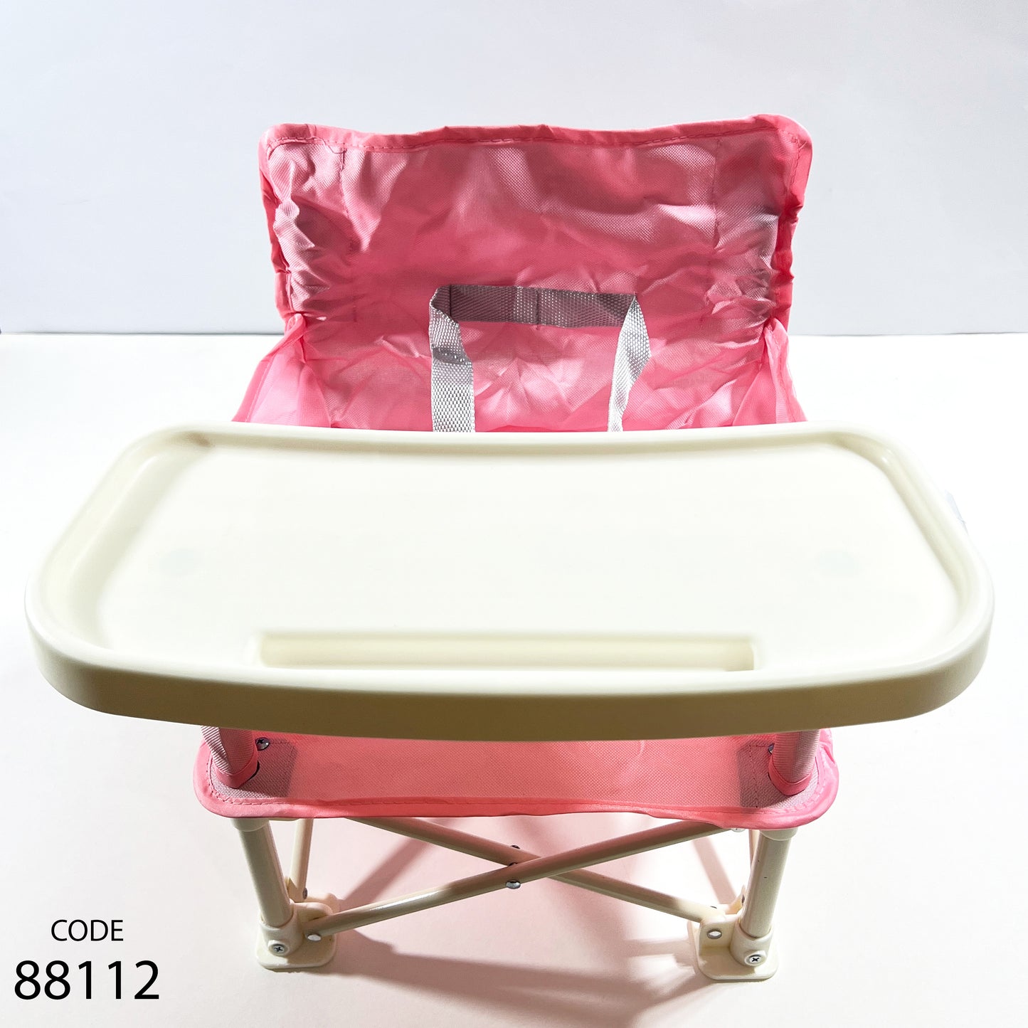 كرسي طعام ميني مع شنطة للأطفال - اللون البينك