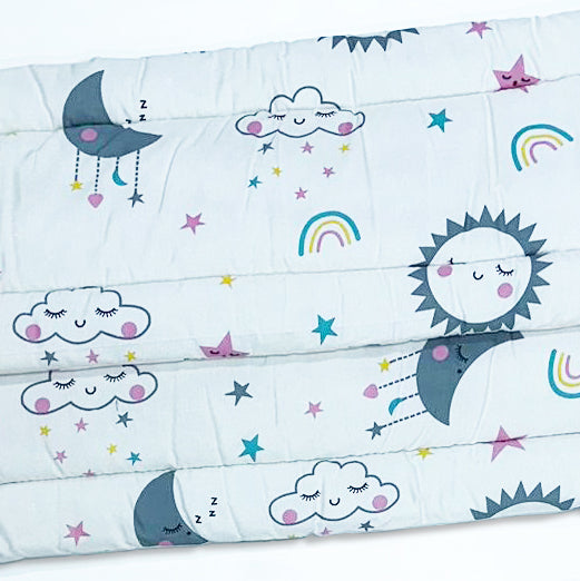 طقم جوانب السرير فايبر  - مع مخدة و ملاية بأستك محكم