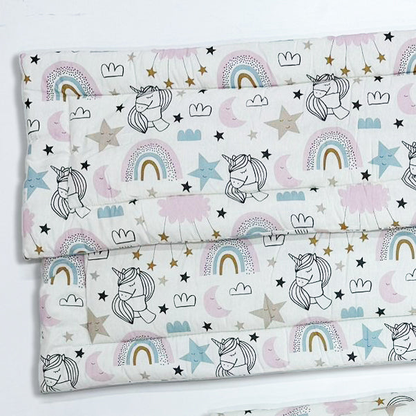 طقم جوانب السرير فايبر  - مع مخدة و ملاية بأستك محكم