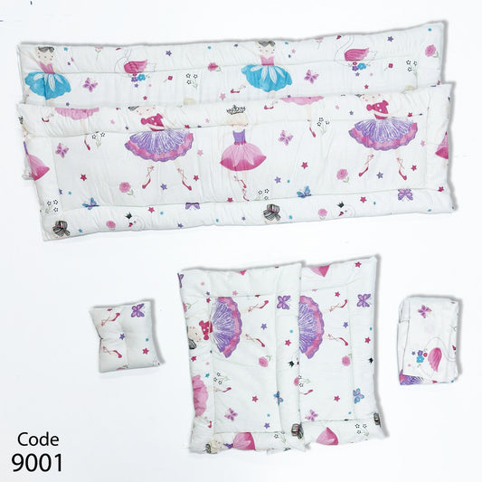 طقم جوانب السرير فايبر  - مع مخدة و ملاية بأستك محكم