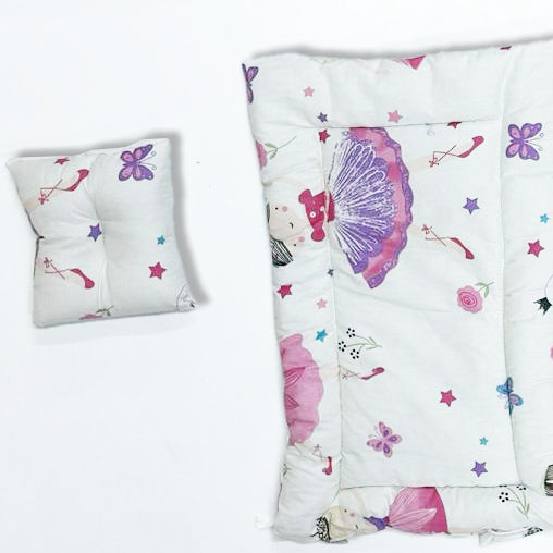 طقم جوانب السرير فايبر  - مع مخدة و ملاية بأستك محكم