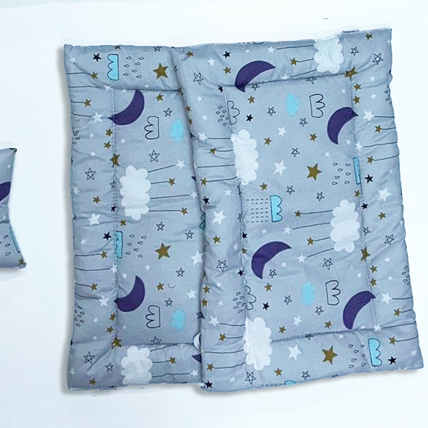 طقم جوانب السرير فايبر  - مع مخدة و ملاية بأستك محكم