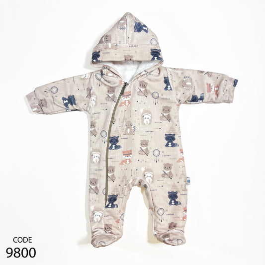 سالوبيت قطيفة مبطن فرو لحديث الولادة - شتوي