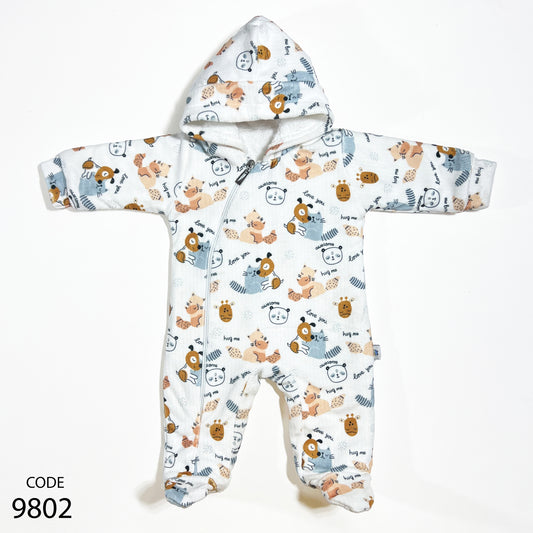 سالوبيت قطيفة مبطن فرو لحديث الولادة - شتوي