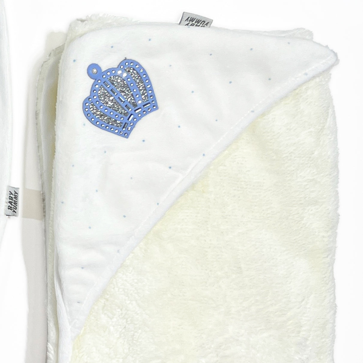 طقم المستشفى والسبوع 4 قطع قطيفة مع كوفرته مبطن فرو