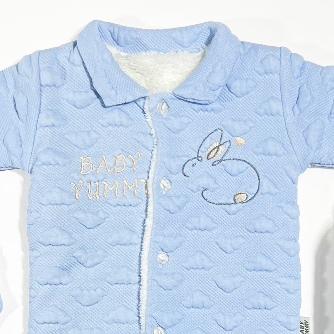 طقم المستشفى والسبوع 4 قطع جاكار مبطن فرو بالكامل